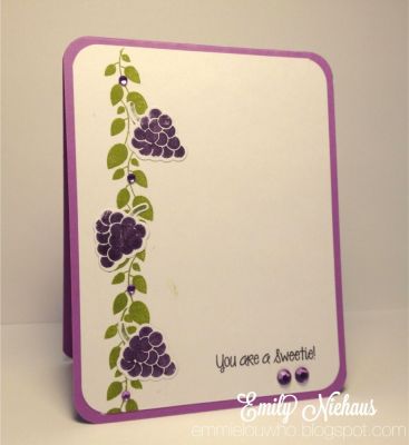 *You Are A Sweetie!
I used the Leaves Sizzix set by Stephanie to create the vine for my grapes!

TFL!
