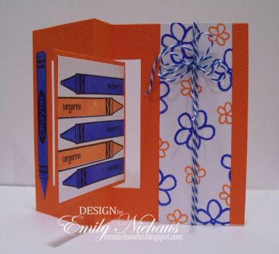 Crayon flip-it inside
Used both the crayons2stamp and words4crayons sets on this card. I also used Stephanie's inks in tangerine, Blueberry and Licorice.

TFL!
