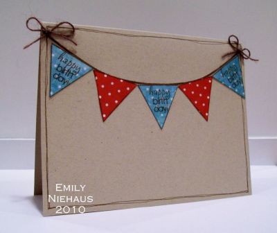 krafty banner
I made another banner card but changed my colors and paper pieced the banner instead of stamping.

TFL!

http://emmielouwho.blogspot.com/
Keywords: banners4all CAS