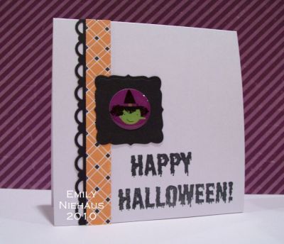 Happy Halloween Witch
This is one of a set of 4 cards I made using spooky2scare.

Check out my gallery to see the entire set!

TFL!

http://emmielouwho.blogspot.com/
Keywords: spooky2scare CAS Halloween