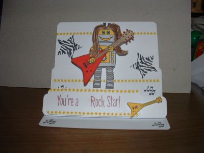 Rocking  Robot easel card
Keywords: guitars2play robots2build all4stars