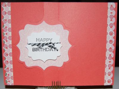 Hello My Friend - inside
SofL-messages4friends, labels4cutting, created4you (not shown)
 Sizzix Flip-It-Fancy Frame
 Stephanie Barnard Framelits-Fancy Labels
 Patterned Paper-MME
 Cardstock-Bazzil
 Border Punch-Fiskars
 Other: twine, pop dots, black ink
