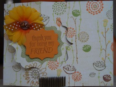 Thank You, Friend - inside
SofL-labels4cutting, messages4friends
Sizzix-Flip-it Fancy Frame, Framelit Fancy Labels, Movers & Shapers Fancy Labels Set
Flowers-BoBunny
Other-brown ink, pop-dots, cardstock
