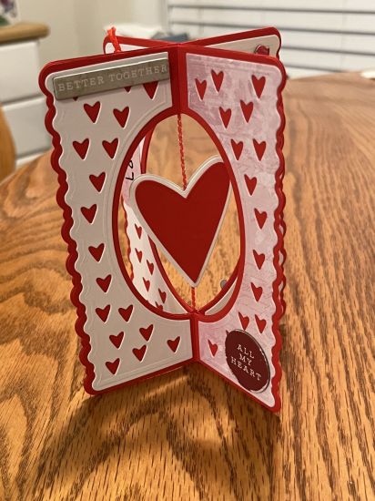 A2 Heart Deckle Edge Criss Cross Die
