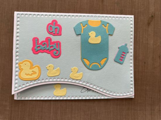 Keywords: Onesie4baby die set, A1 Swish card die