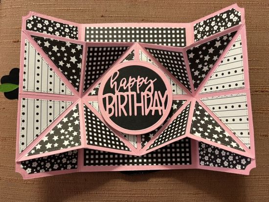 Exploding Card Insert Dies
Gate Fold Peek-a-Boo Card Die Set, Lovely Collection paper pad, flowers from 5x7 Box Card

