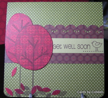 Get Well Soon
I used the plain tree stamp and stretched it to make the taller tree.
