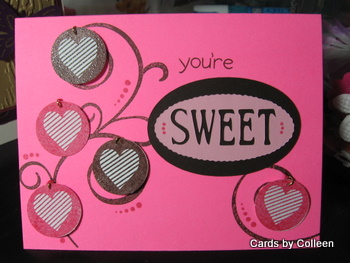You're Sweet
Hearts are attached with jump rings and embroidery floss
Keywords: icons4us swirls2build