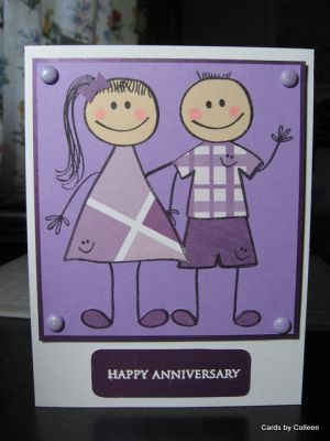 Happy Anniversary
Paper pieced these, fiddled around with her left arm so it looked like she had it on his shoulder instead of waving.
