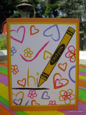Colorful hi
I just love this set! Love the way the crayon doodles look, especially in the bright colors of Stephanie's ink pads.
