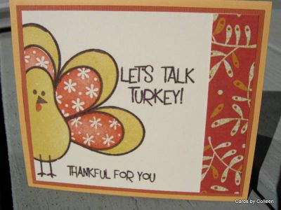 Let's Talk Turkey
I got the idea to stamp him off the page from emmielou's card. I never would have thought of it otherwise!

