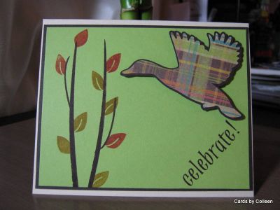 Duck celebrate
I love this stamp set, you can use it in so many ways, so versatile. The duck is a Cricut diecut.

