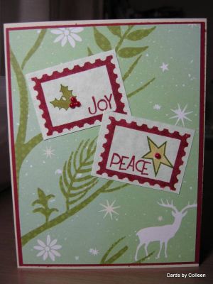 Joy and Peace
Making my Christmas cards! Colored in the holly leaves and star with copics.
