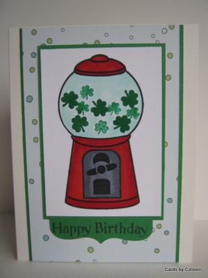 Shamrock gum machine
Filled gum machine with shamrocks from shamrocks4us and birthday greeting is birthday2celebrate
