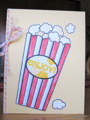 Enjoy Popcorn
Simple card, colored with copics and fussy cut.
