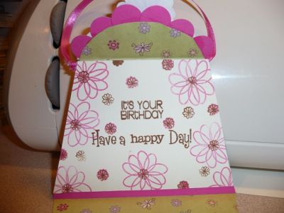 Inside of Girly purse card

