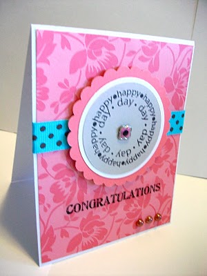 Congratulations in Pink
Love these stamps! 
More details can be found on my blog here 
http://alifeunrehearsed2.blogspot.com
