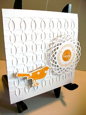 Happy textured card 2
Used my newest quickutz embossing folder!
Summer colors!

CAS CARD!
MARTHA STEWART round medallion tag used
