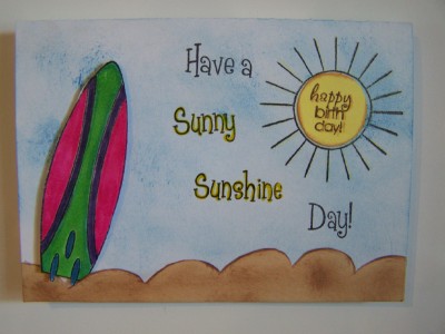 Sunny Sunshine Day
Birthday card for a friend
