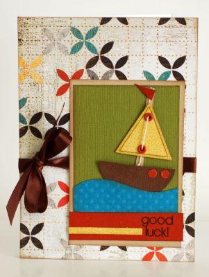 Good Luck Sailboat card
I like using stamps in a unique way, I thought the open banner would make a cute sailboat. :)
Keywords: Banners 4 All, Good Luck