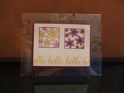 Clear Hello Card
See through card made with an overhead transparency.
Keywords: hello clear