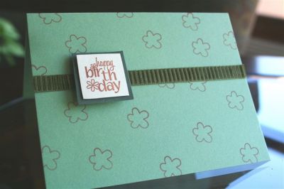 Green Happy Birthday Card
