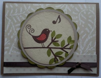 Tweety bird
Used the branch and leaves for this card.

