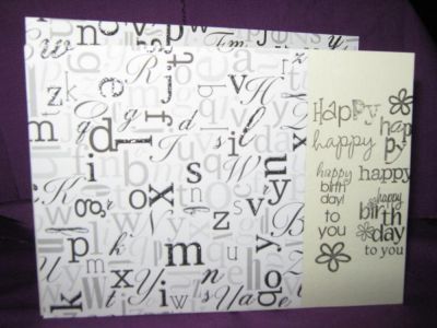 happy birthday
cream cardstock stamped with all the happy and happy birthday stamps.
layered with a patterned glitter paper.
Keywords: happy birthday