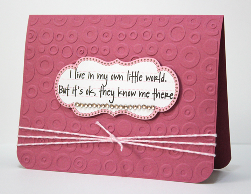 My Own Little World
humor4women
Keywords: humor4women