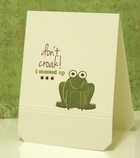 Don't Croak
froggy2love
search4words
Stephanie Barnard inks from Clearsnap

TFL!
http://tamimayberry.blogspot.com/
Keywords: froggy2love search4words