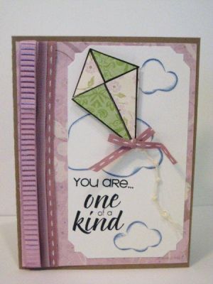 One of a kind
Used the Kites 2 Fly set along with my cricut machine to make the clouds. DId this based on CPS Sketch.
