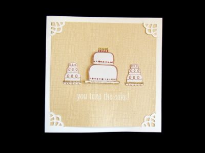 Three Cakes Card
This card can be for a wedding or even a birthday.
Keywords: cakes, birthday, wedding