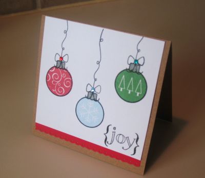 Icon Ornaments
I used the October Club kit, Holly4Christmas, for the ornament outline and string.  I used icons4us for the ornament centers.  Love how these all work together!!  The sentiment is from Holly4Christmas as well.  I punched a red border and added a little bling to the top of each ornament.  I also used a silver pen to color in the caps of the ornaments.  Thanks for looking!!
Keywords: Holly4Christmas, Icons4Us