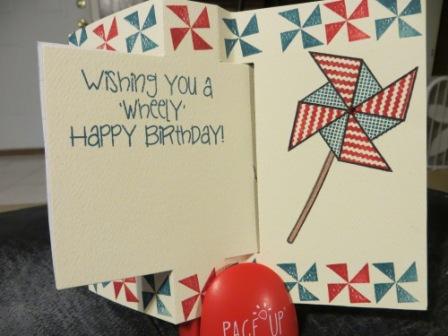 Pinwheel birthday card - inside
