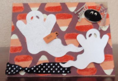 ghosts spider and candy corn
