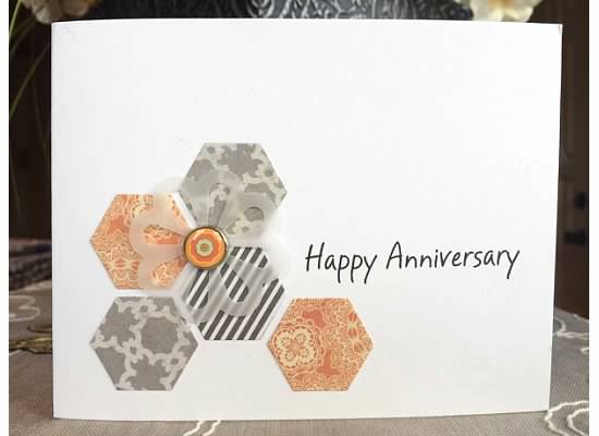 Happy Anniversary!
Keywords: happy anniversary hexagon dies