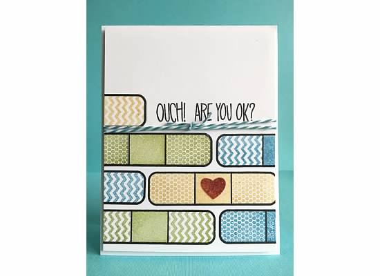 Are You Ok?
Keywords: bandage2stamp, licorice, artichoke, cornflower, raspberry, mustard ink, ouch, bandage