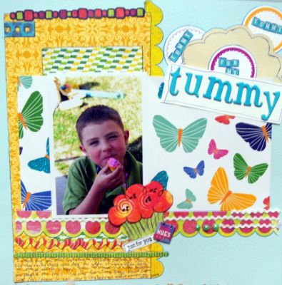 Yummy Yummy for my tummy
story says :  I would say you love cupcakes with pink frosting. This cup cake really made your day. You were so happy after eating this cupcake. You played for hours. stay happy and remember mom loves you!
