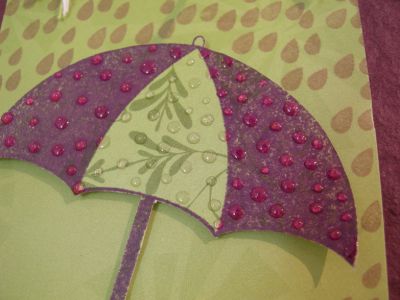 Rain or Shine...
Close up of my umbrella which I gave rain tropes 
