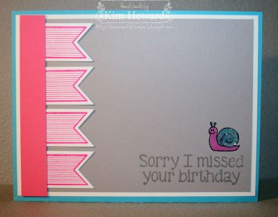 *Birthday
Uses the Sizzix #2 Banners Framelits and Stephanie Barnard Chunky Glitter
Keywords: snails2mail