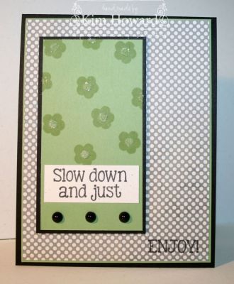 *Slow Down
Card details:
Stamps: Snail2mail and Inside4snails from The {Stamps} of Life
Cardstock: Basic Black, Wild Wasabi, Whisper White, My Mind's Eye Portobello
Inks: Wild Wasabi, Color Box by Stephanie Barnard-Licorice and Tangerine
Embellishments: Want2Scrap pearls, Stephanie Barnard Sprinkles Glitter, Words &amp; Tags Framelits by Sizzix
Keywords: snail2mail inside4snails