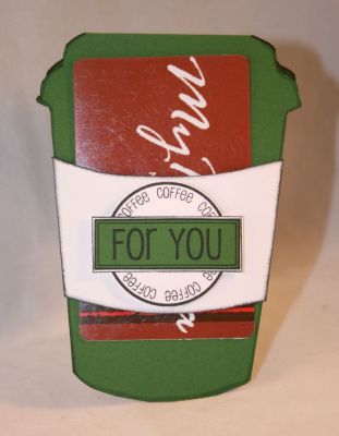 For You
Originally I had the belly band over the whole card, but I liked it on the inside holding the card in (there is a glue dot behind the card)
Keywords: coffee4two labels2use