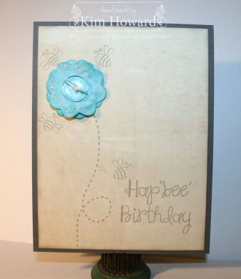**Hap'bee' Birthday
used sizzix flower framelits for my sparkling flower
Keywords: bee4me