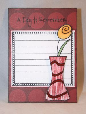A Day to Rember
This is a journaling card (ATC size)
Keywords: lines2journal flowers2share