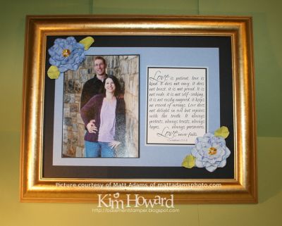 Love is patient
A frame I did with a recent picture of my brother & sister-in-law and the flowers are the Sizzix Framelits-Flowers
Keywords: quote2love
