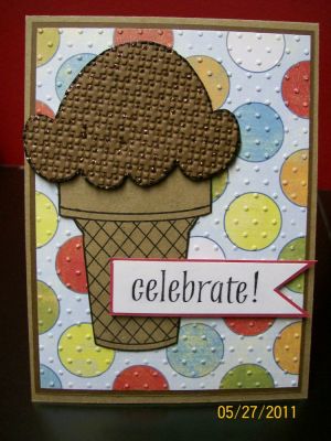 Celebrate
I also used the celebrate from cake2build .. inside sentiment says you ... need some icecream  :)
