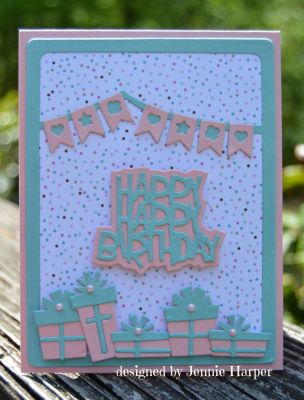 Happy Happy Birthday
I used the Happy Happy Birthday die from the Tag Holder Die Set for the sentiment.
