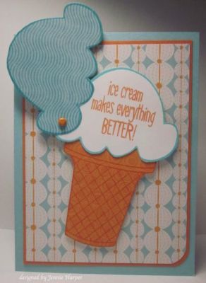 Ice Scream...BETTER
I was inspired by a card I saw Deb Felts create.
Keywords: scream4icecream