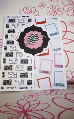 Birthday button card- outside
