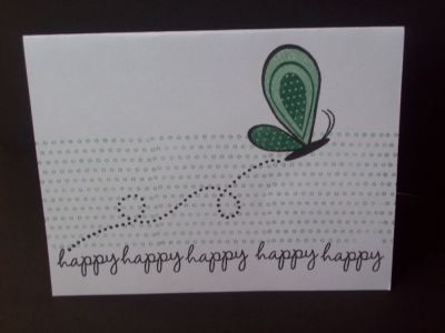 happy green butterfly

